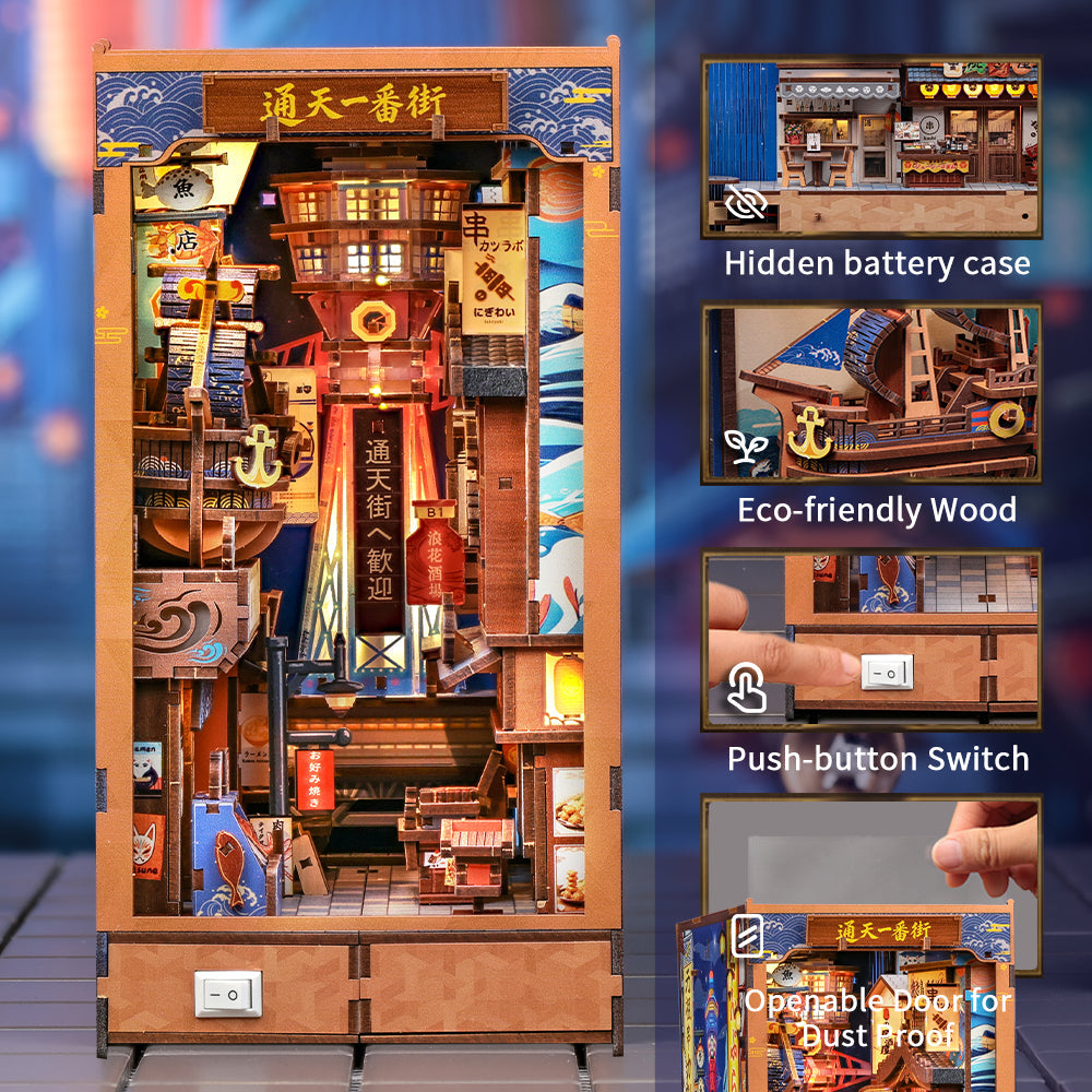 cutebee-diy-book - CUTEBEE DIY Book Nook Kit | Tsutenkaku Ichiban Street