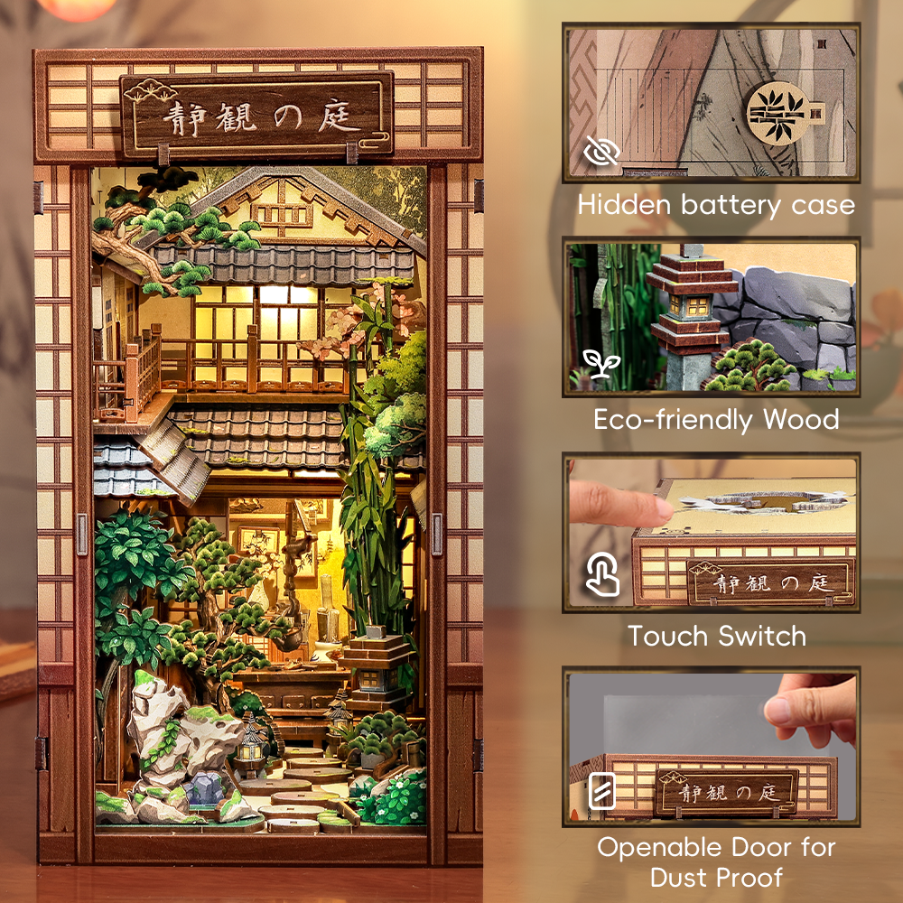 cutebee-diy-book - CUTEBEE DIY Book Nook Kit | Serene Courtyard