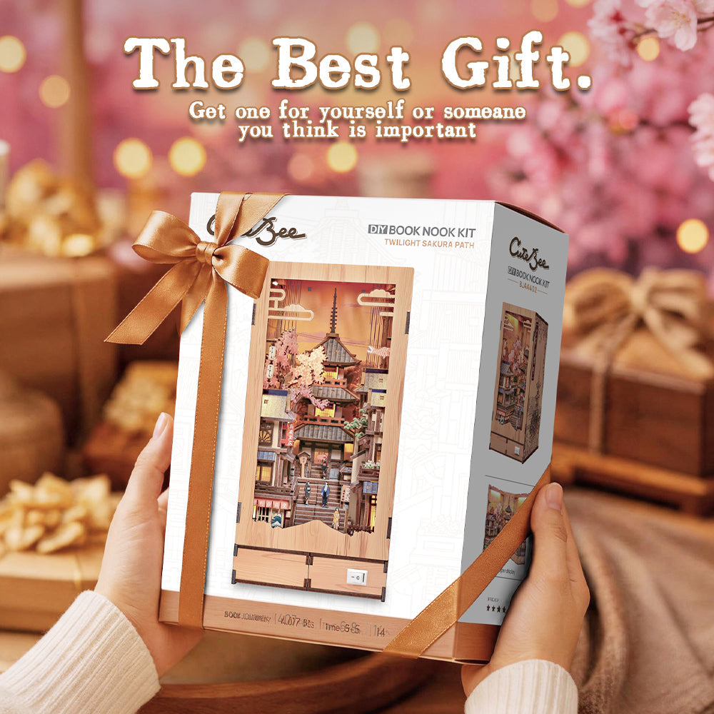 cutebee-diy-book - CUTEBEE DIY Book Nook Kit | Twilight Sakura Path