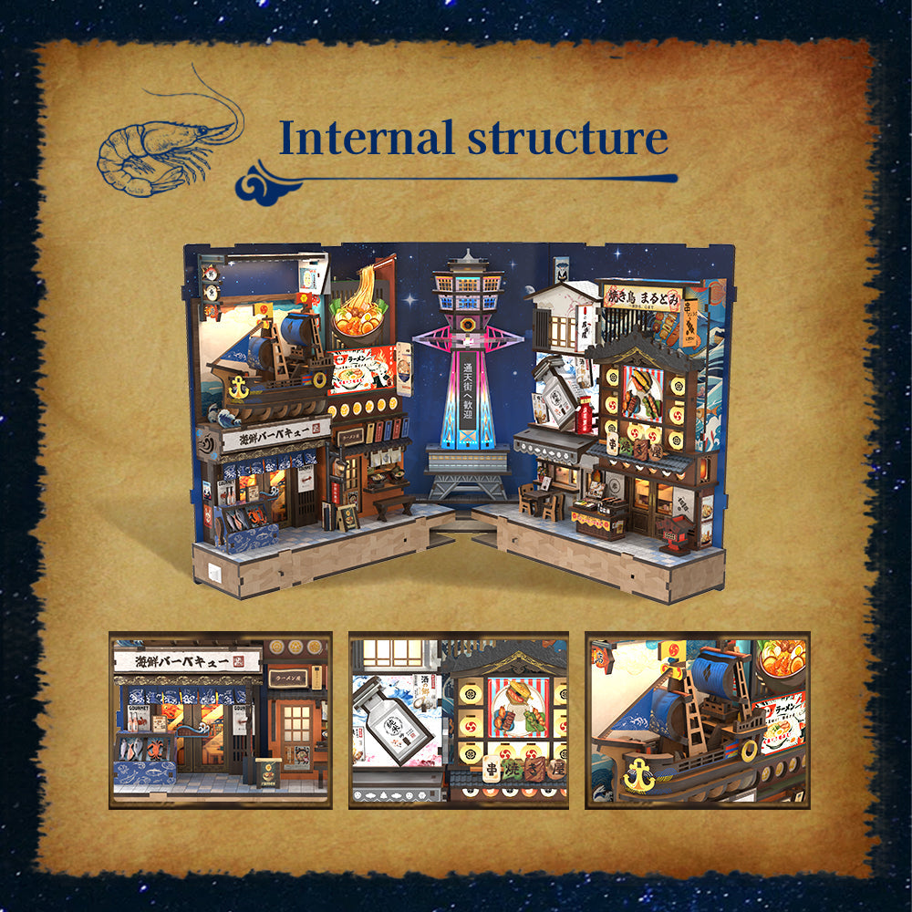 cutebee-diy-book - CUTEBEE DIY Book Nook Kit | Tsutenkaku Ichiban Street