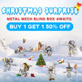 7pcs/set Christmas Advent Calendar 3D Metal Miniature Figure Model Building Kits Jester Dwarf Snowman Witch Prince Scout