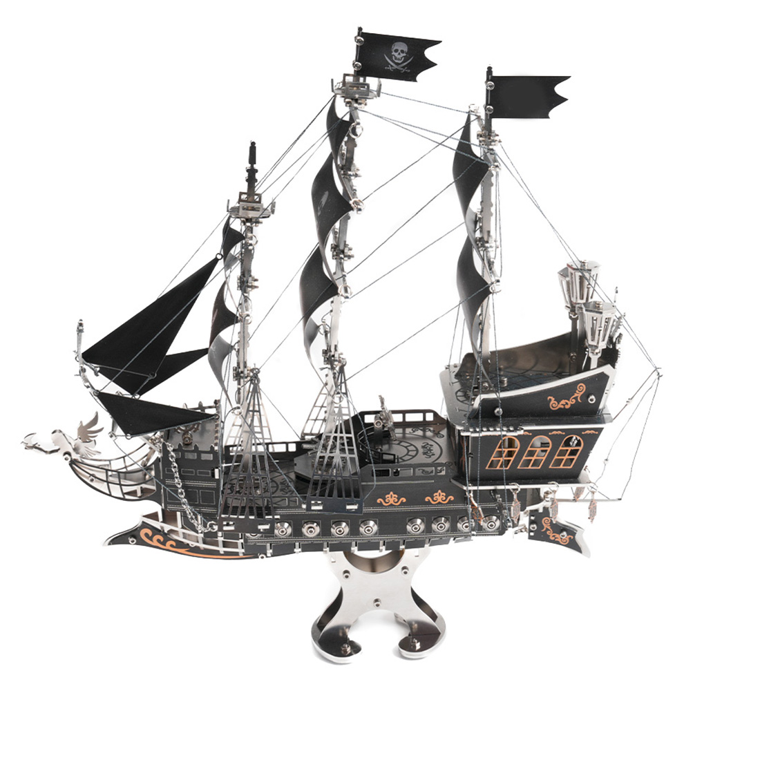 black-metal-3d - Black Metal 3D Pirate Ship Model Kit 300+ PCS DIY Sailing Sh