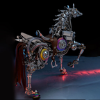 Mechanical Bionic Horse 3D Metal Model Kits DIY 1500+PCS Difficult Puzzle