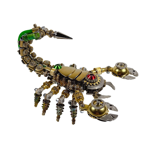 3d-steampunk-brass - 3D Steampunk Brass Mechanical War Scorpion Model Kit 450+ PC