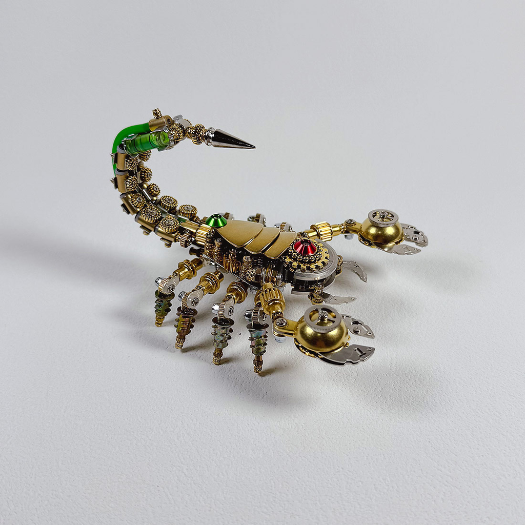 3d-steampunk-brass - 3D Steampunk Brass Mechanical War Scorpion Model Kit 450+ PC