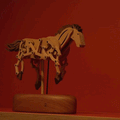 handcrafted-wooden-horse - Handcrafted Wooden Horse Kinetic Automata Mechanical Sculptu