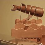 wooden-whale-kinetic - Wooden Whale Kinetic Sculpture Handmade Dynamic Marine Anima