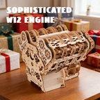 w12-running-engine - W12 Running Engine Model Kit 1400+ PCS Functional 3D Wooden 