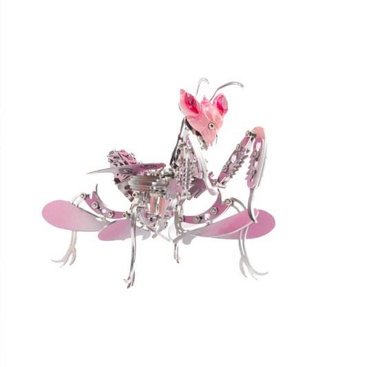orchid-mantis-3d - Orchid Mantis 3D DIY Mechanical Metal Insect Model Kit 100+ 