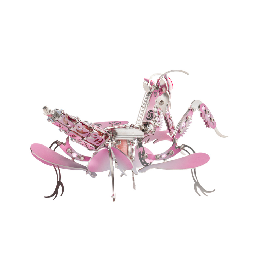 orchid-mantis-3d - Orchid Mantis 3D DIY Mechanical Metal Insect Model Kit 100+ 