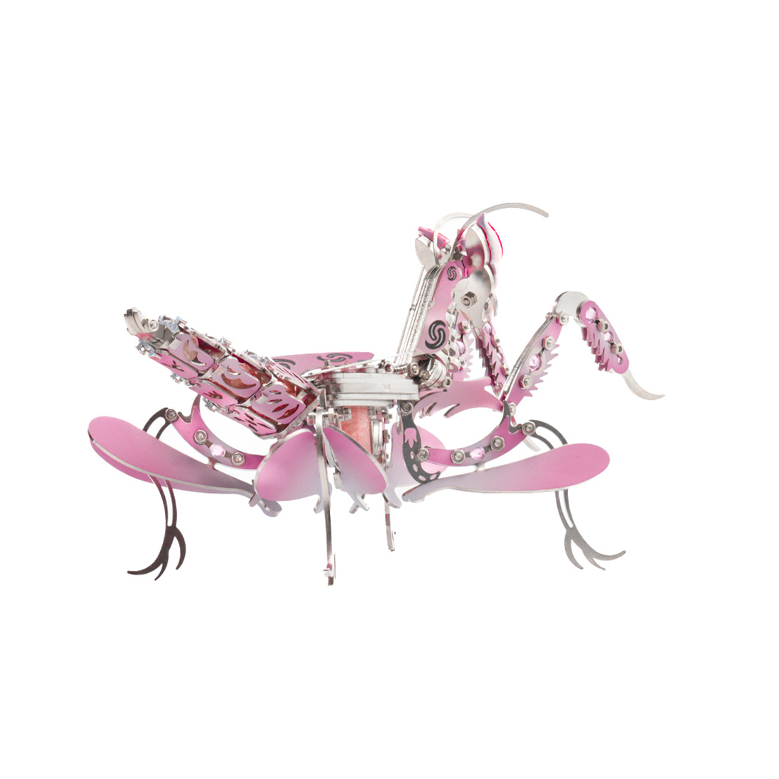 orchid-mantis-3d - Orchid Mantis 3D DIY Mechanical Metal Insect Model Kit 100+ 