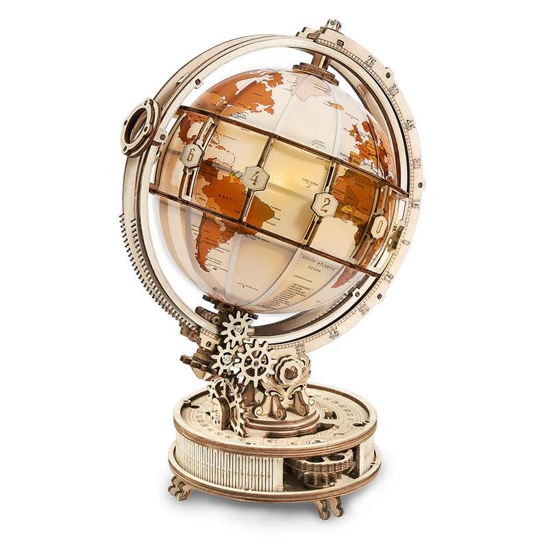 Gralios Elite TerraOrb™ - Illuminated 3D Wooden Globe