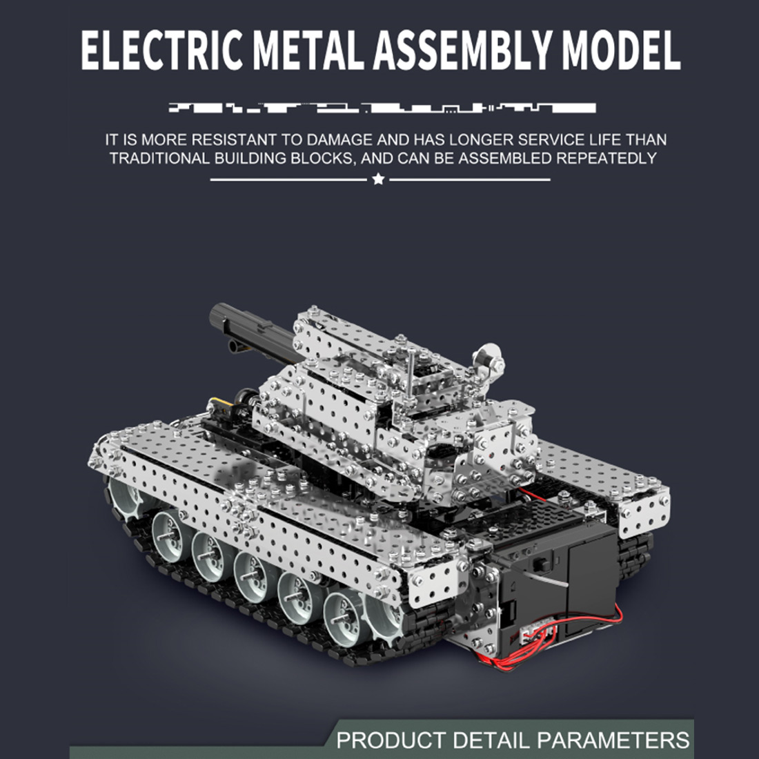 rc-metal-tank - RC Metal Tank 3D Metal Model Kit for Adults 1715 PCS Difficu