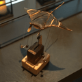 handcarved-wooden-manta - Handcarved Wooden Manta Ray Automata Mechanical Sculpture