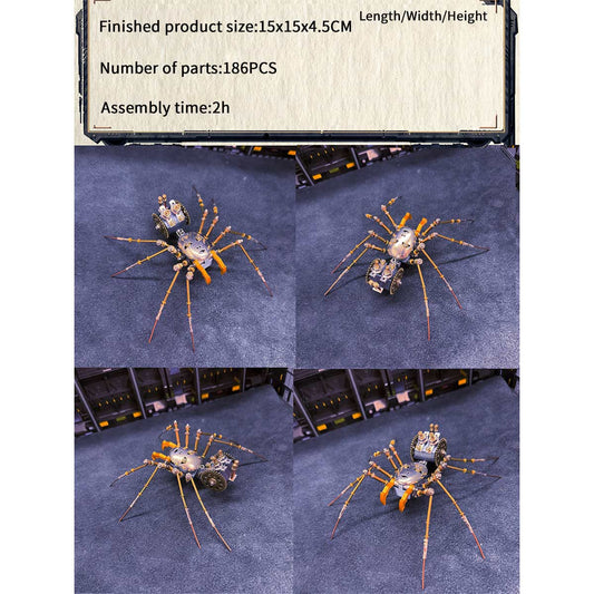 3d-metal-cyborg - 3D Metal Cyborg Human-face Spider Model Kit for Halloween 18