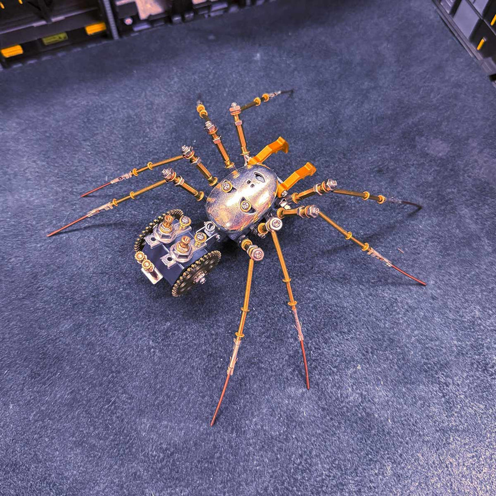 3d-metal-cyborg - 3D Metal Cyborg Human-face Spider Model Kit for Halloween 18