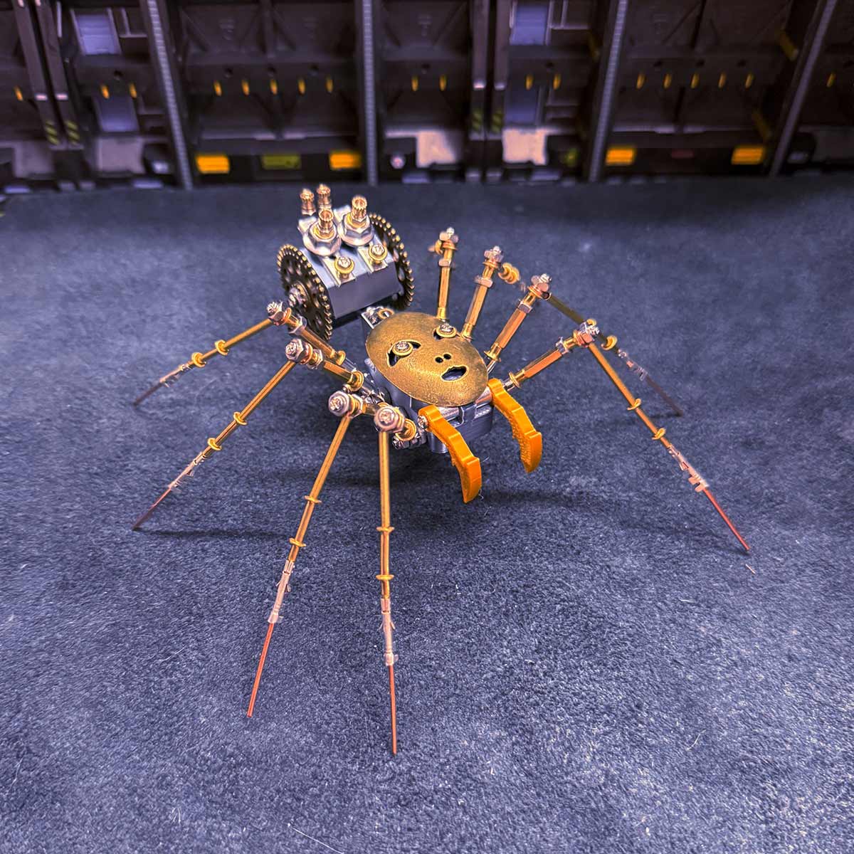 3d-metal-cyborg - 3D Metal Cyborg Human-face Spider Model Kit for Halloween 18