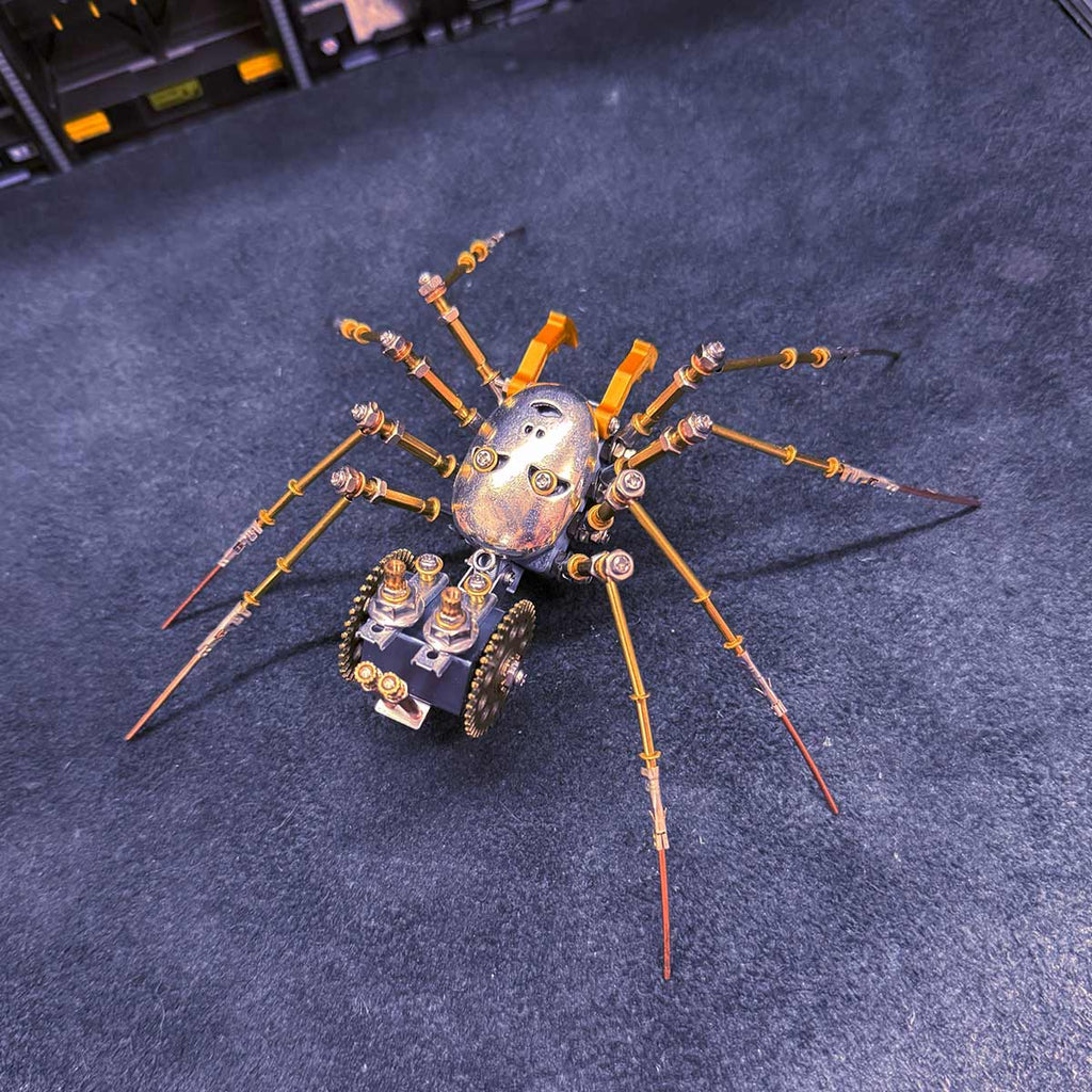 3d-metal-cyborg - 3D Metal Cyborg Human-face Spider Model Kit for Halloween 18