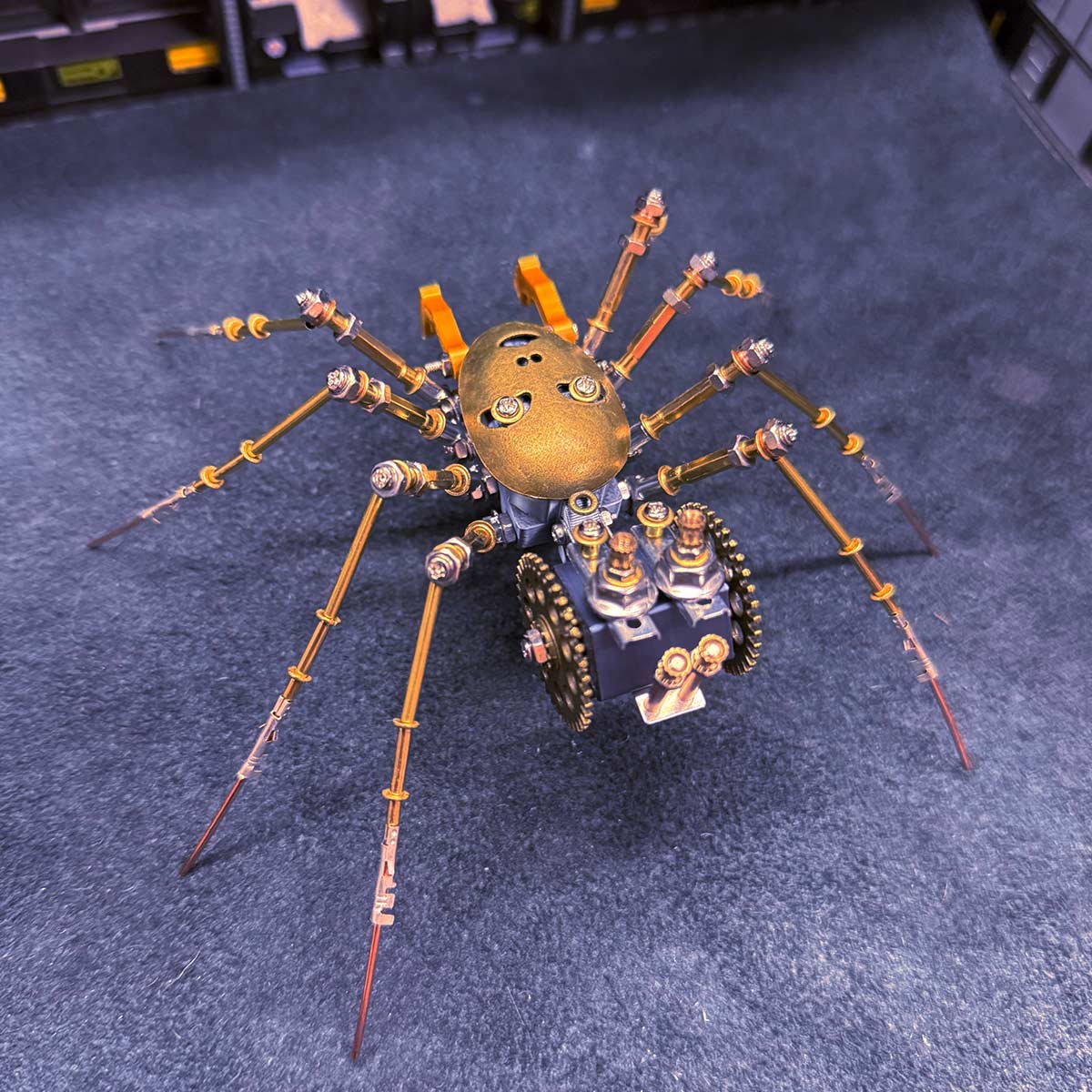 3d-metal-cyborg - 3D Metal Cyborg Human-face Spider Model Kit for Halloween 18