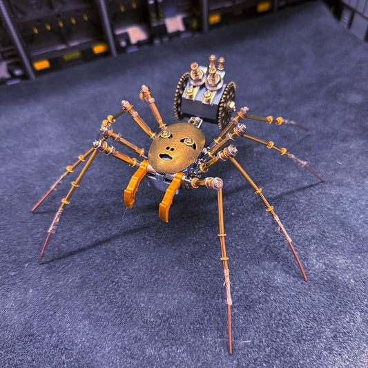 3d-metal-cyborg - 3D Metal Cyborg Human-face Spider Model Kit for Halloween 18
