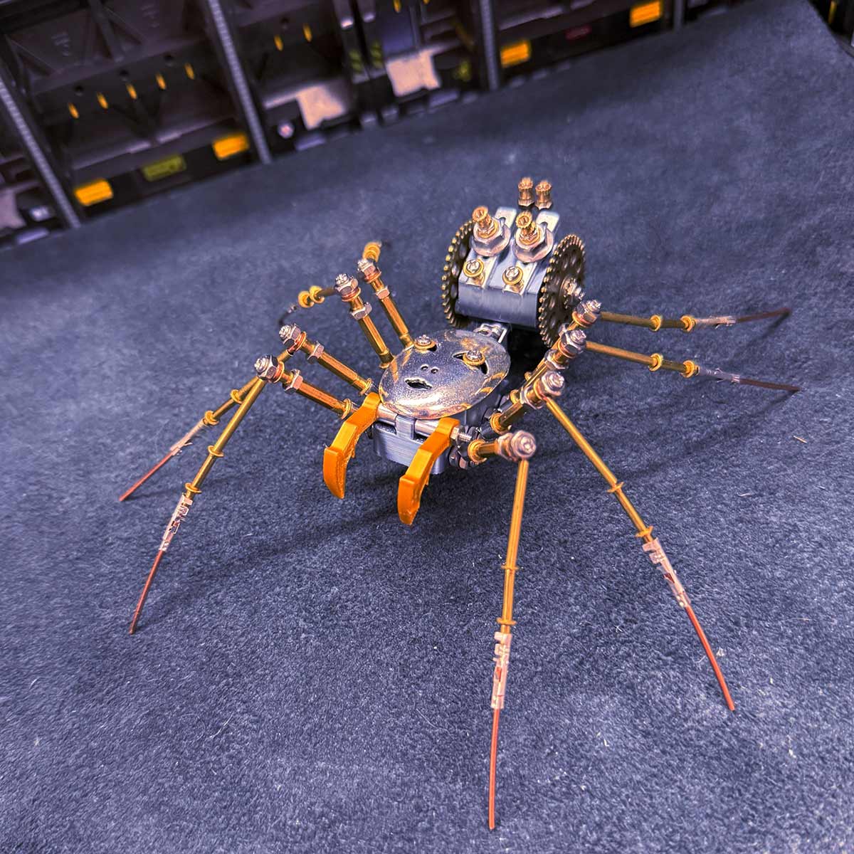 3d-metal-cyborg - 3D Metal Cyborg Human-face Spider Model Kit for Halloween 18