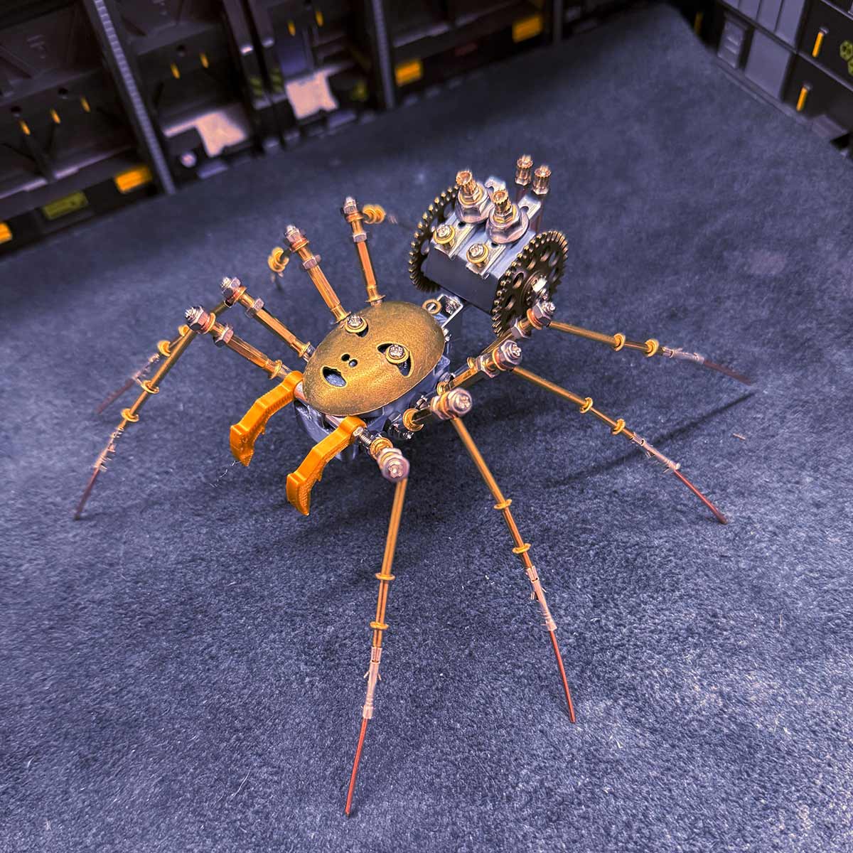 3d-metal-cyborg - 3D Metal Cyborg Human-face Spider Model Kit for Halloween 18