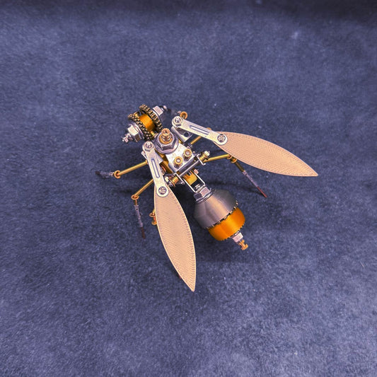 3d-metal-golden - 3D Metal Golden Asian Honey Bee Apis cerana Insect Model Kit