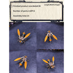3d-metal-golden - 3D Metal Golden Asian Honey Bee Apis cerana Insect Model Kit