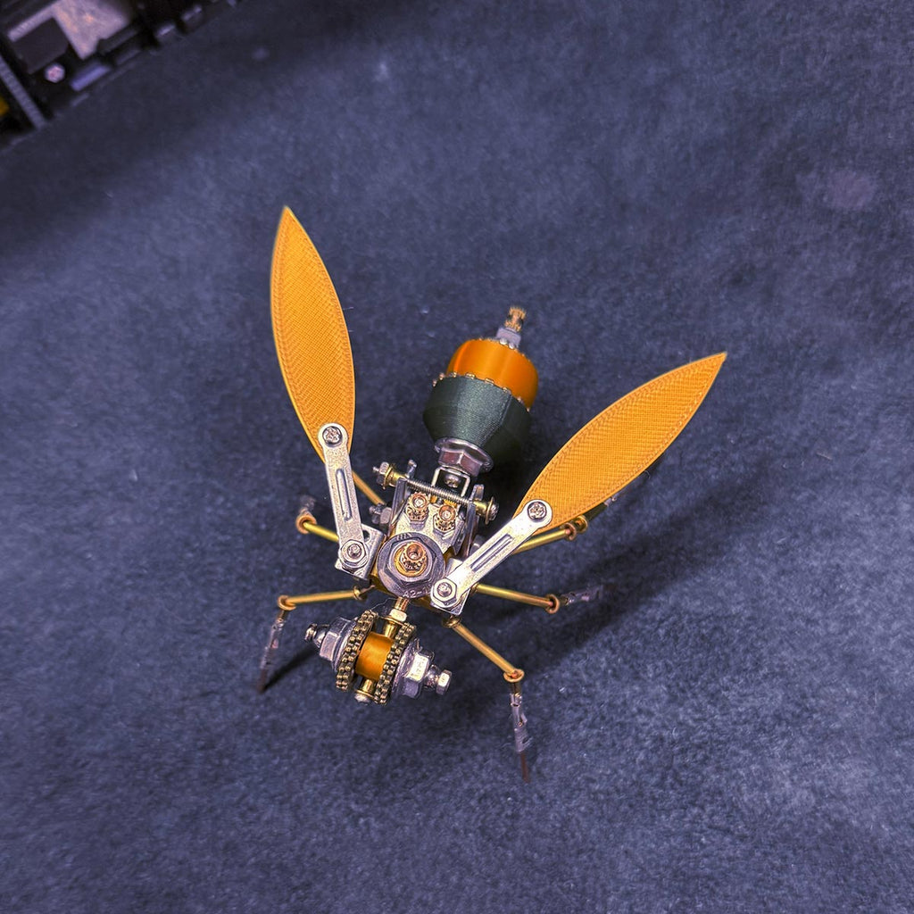 3d-metal-golden - 3D Metal Golden Asian Honey Bee Apis cerana Insect Model Kit