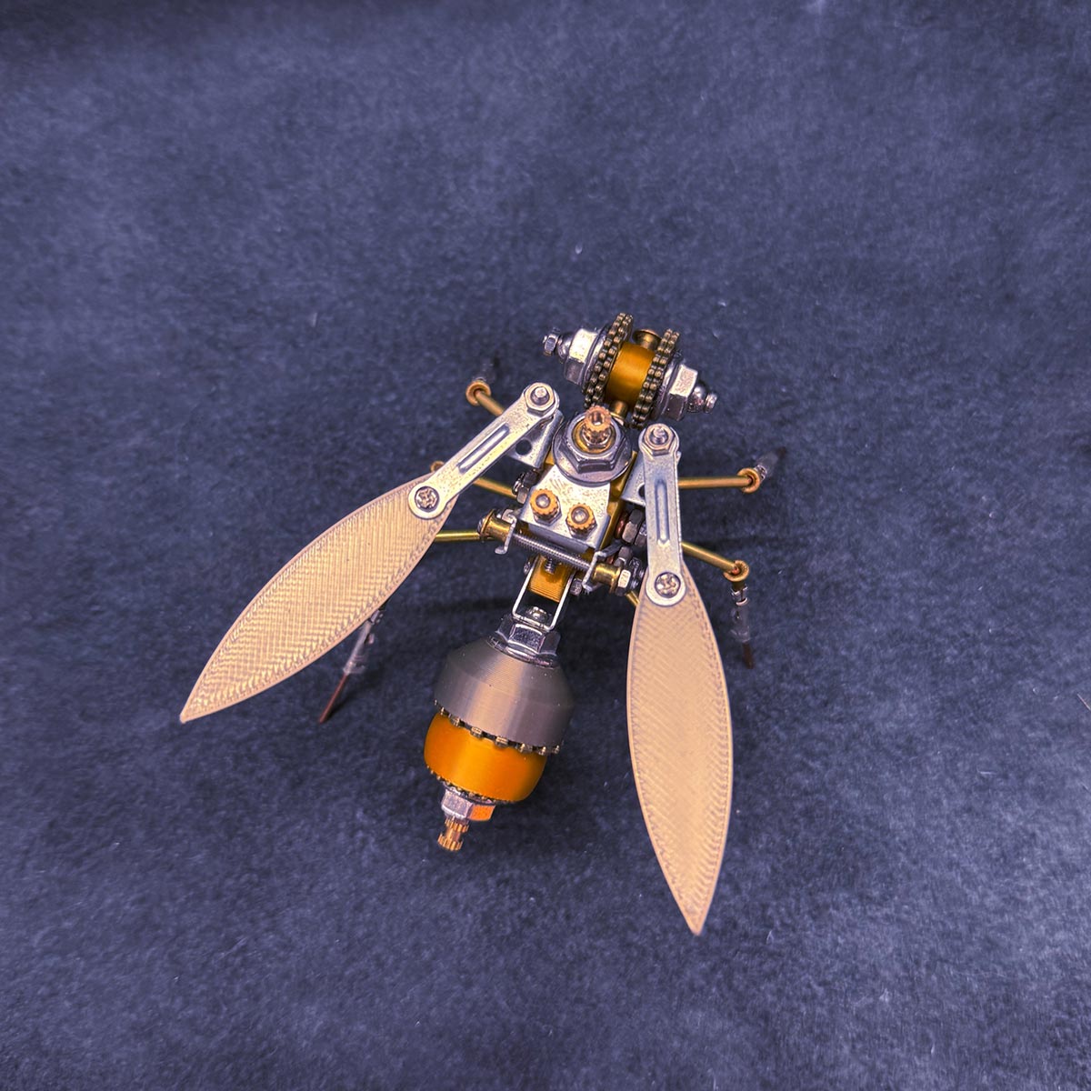 3d-metal-golden - 3D Metal Golden Asian Honey Bee Apis cerana Insect Model Kit