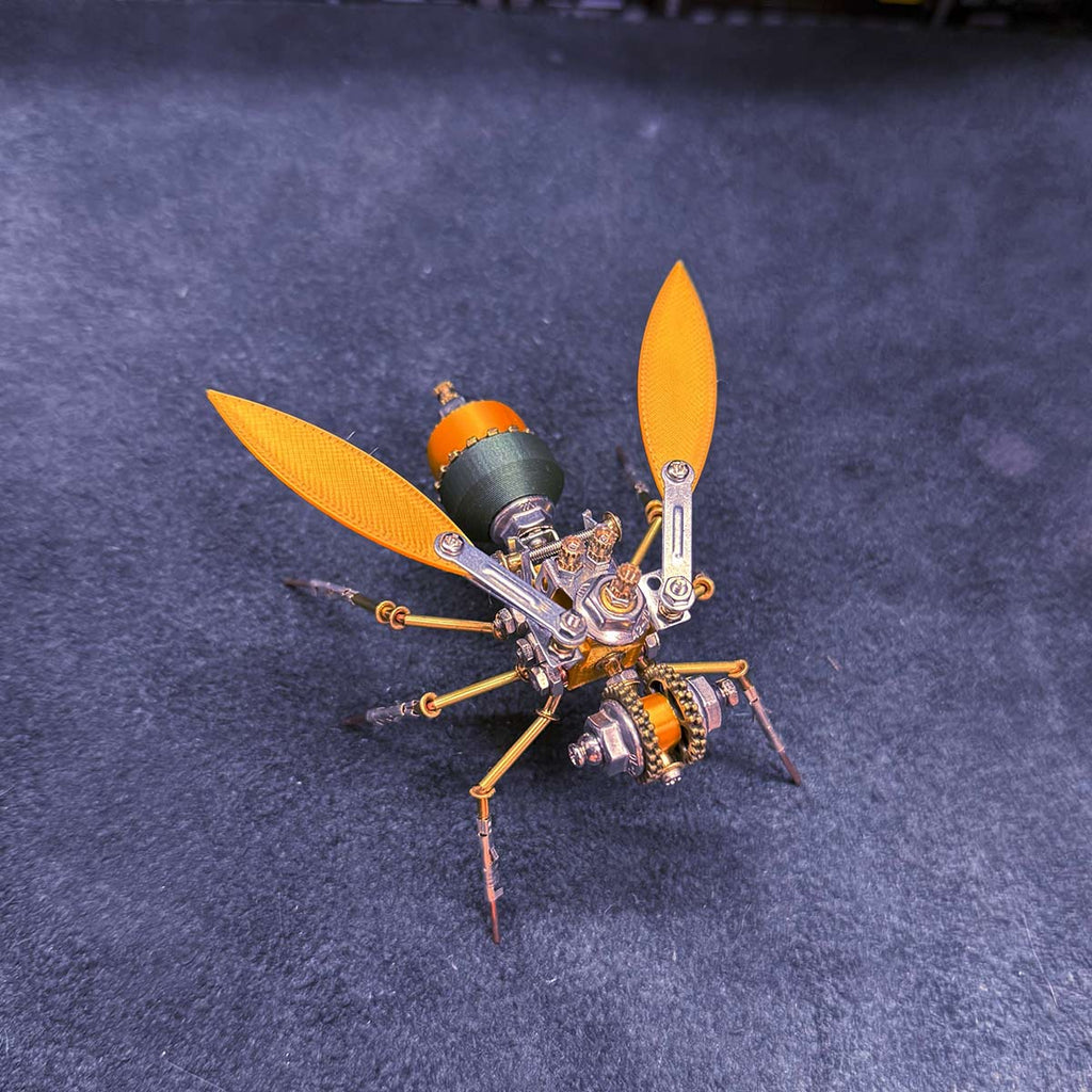 3d-metal-golden - 3D Metal Golden Asian Honey Bee Apis cerana Insect Model Kit