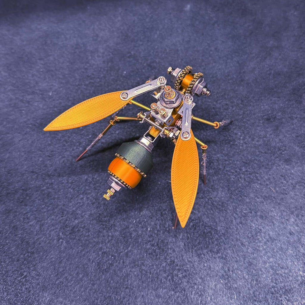 3d-metal-golden - 3D Metal Golden Asian Honey Bee Apis cerana Insect Model Kit