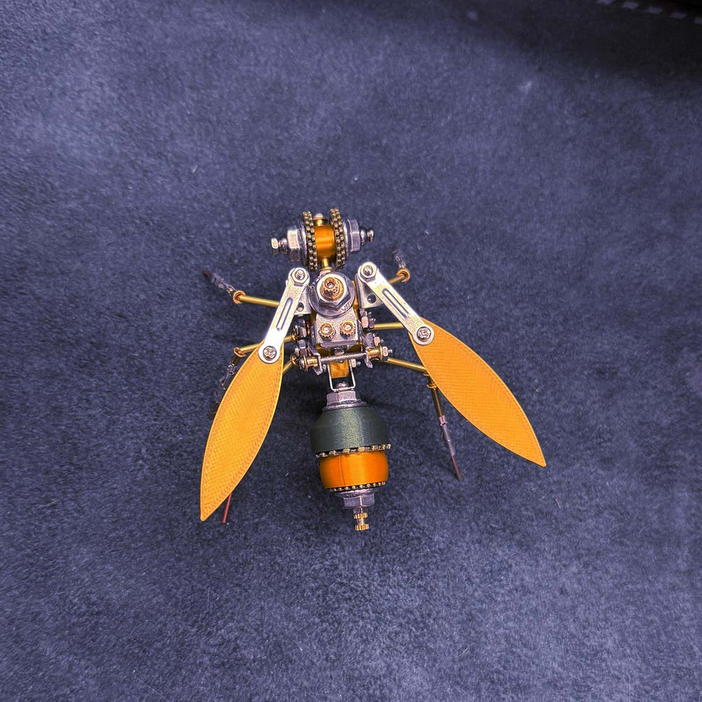 3d-metal-golden - 3D Metal Golden Asian Honey Bee Apis cerana Insect Model Kit
