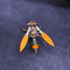 3D Metal Golden Asian Honey Bee Apis cerana Insect Model Kits