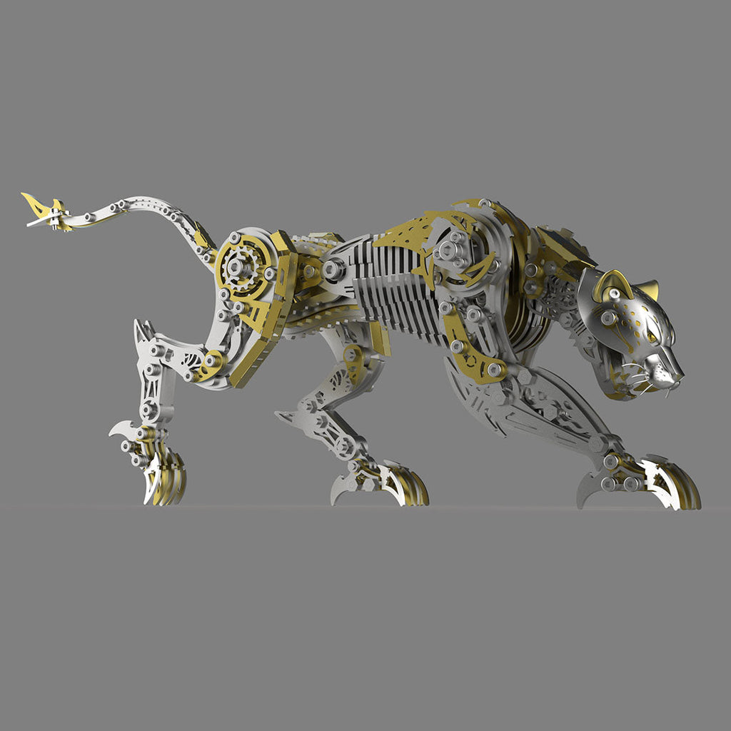 3D Metal Mechanical Angry Leopard Predator Model Kit for Adults 506PCS
