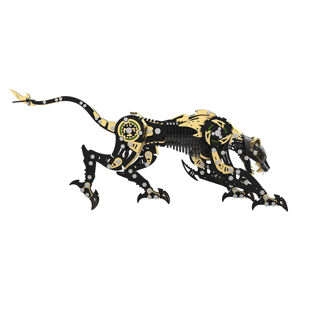 3D Metal Mechanical Angry Leopard Predator Model Kit for Adults 506PCS