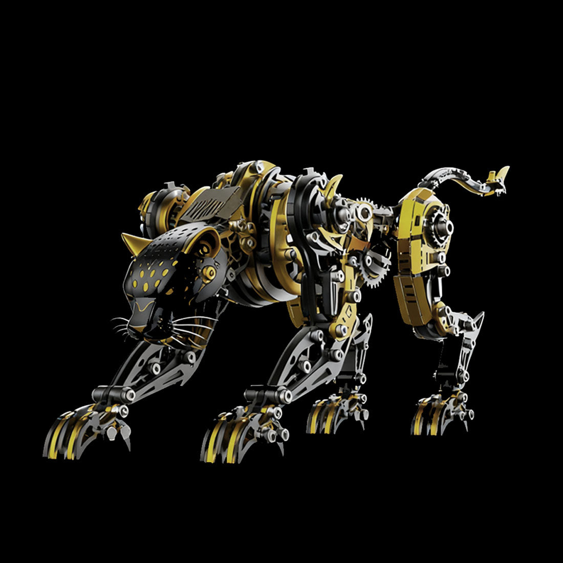 3D Metal Mechanical Angry Leopard Predator Model Kit for Adults 506PCS