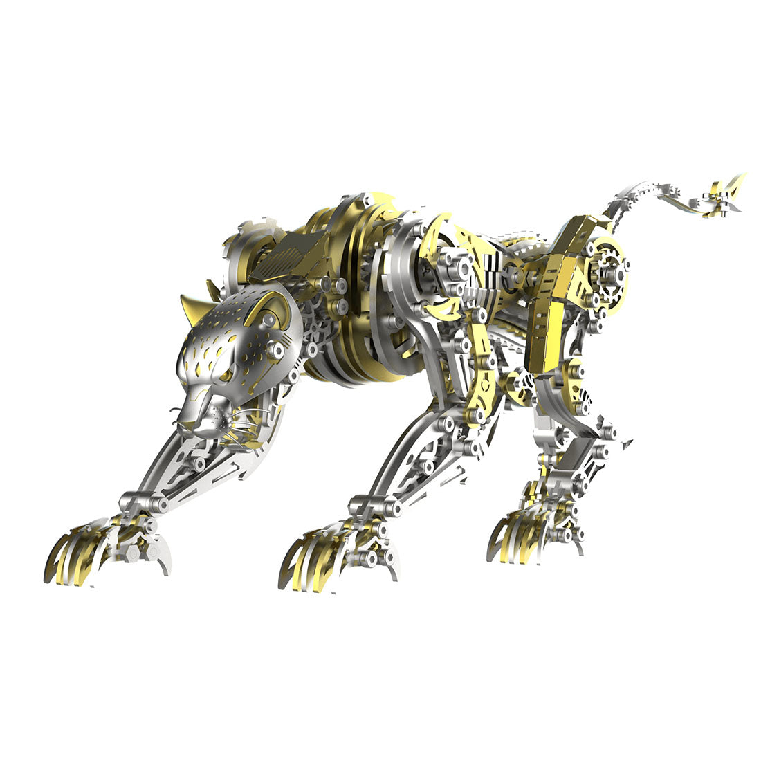 3D Metal Mechanical Angry Leopard Predator Model Kit for Adults 506PCS