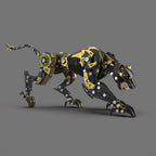 3D Metal Mechanical Angry Leopard Predator Model Kit for Adults 506PCS