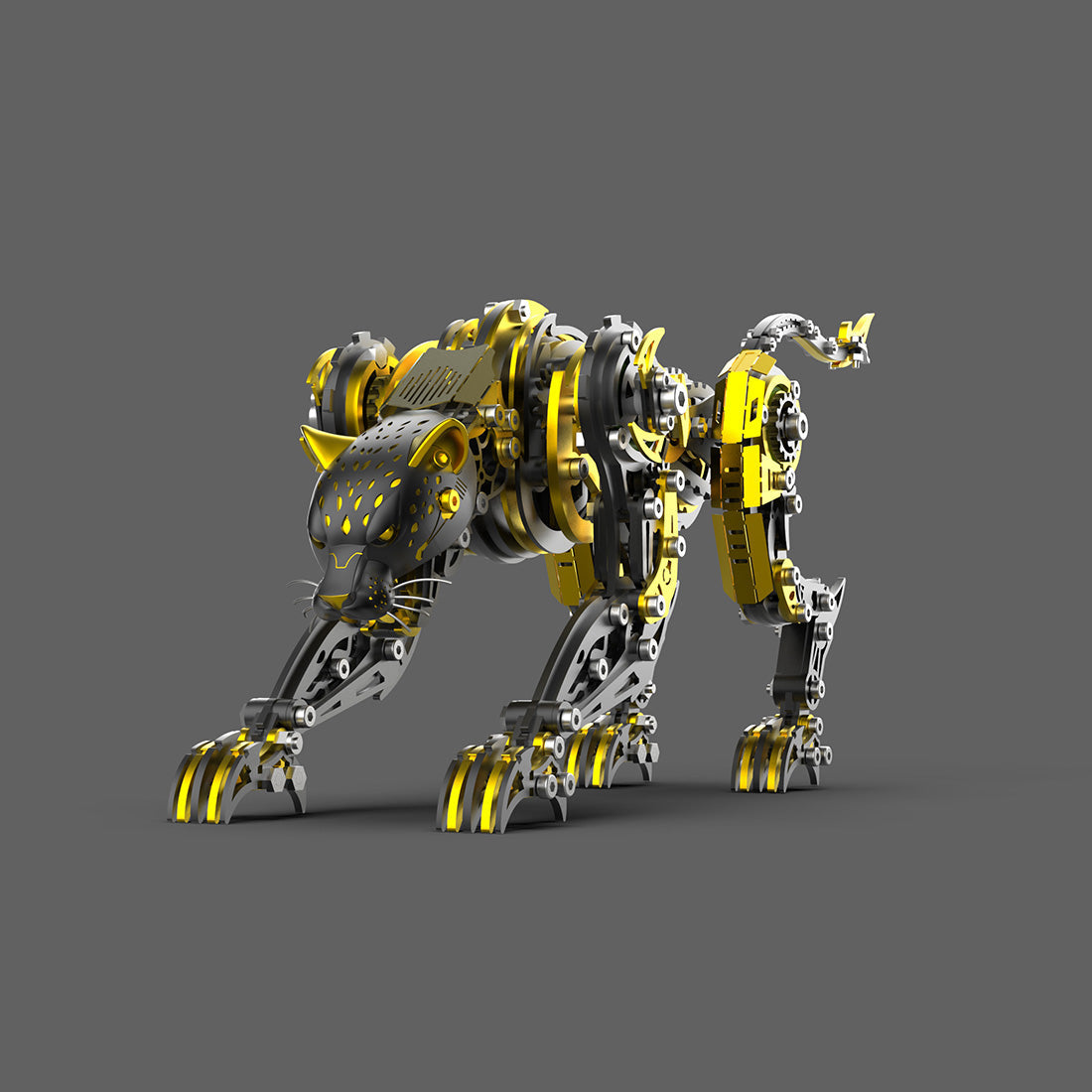 3D Metal Mechanical Angry Leopard Predator Model Kit for Adults 506PCS