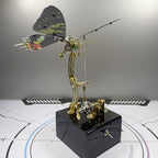 3D Metal Mechanical Papilio phorcas Green Swallowtail with Music Box Model Kit