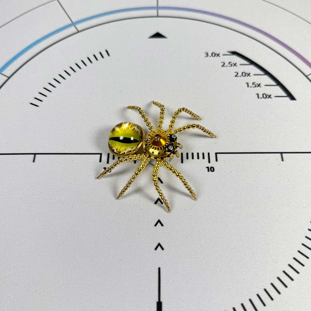 5pcs/Set Multi-functional Cat-eye Spider Brooch Fridge Magnet Model Kits
