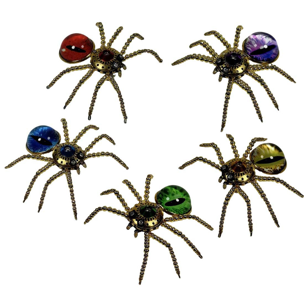 5pcs-set-multi - 5pcs/Set Multi-functional Cat-eye Spider Brooch Fridge Magne