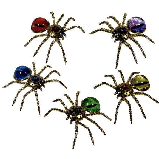 5pcs-set-multi - 5pcs/Set Multi-functional Cat-eye Spider Brooch Fridge Magne