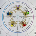 5pcs/Set Multi-functional Cat-eye Spider Brooch Fridge Magnet Model Kits