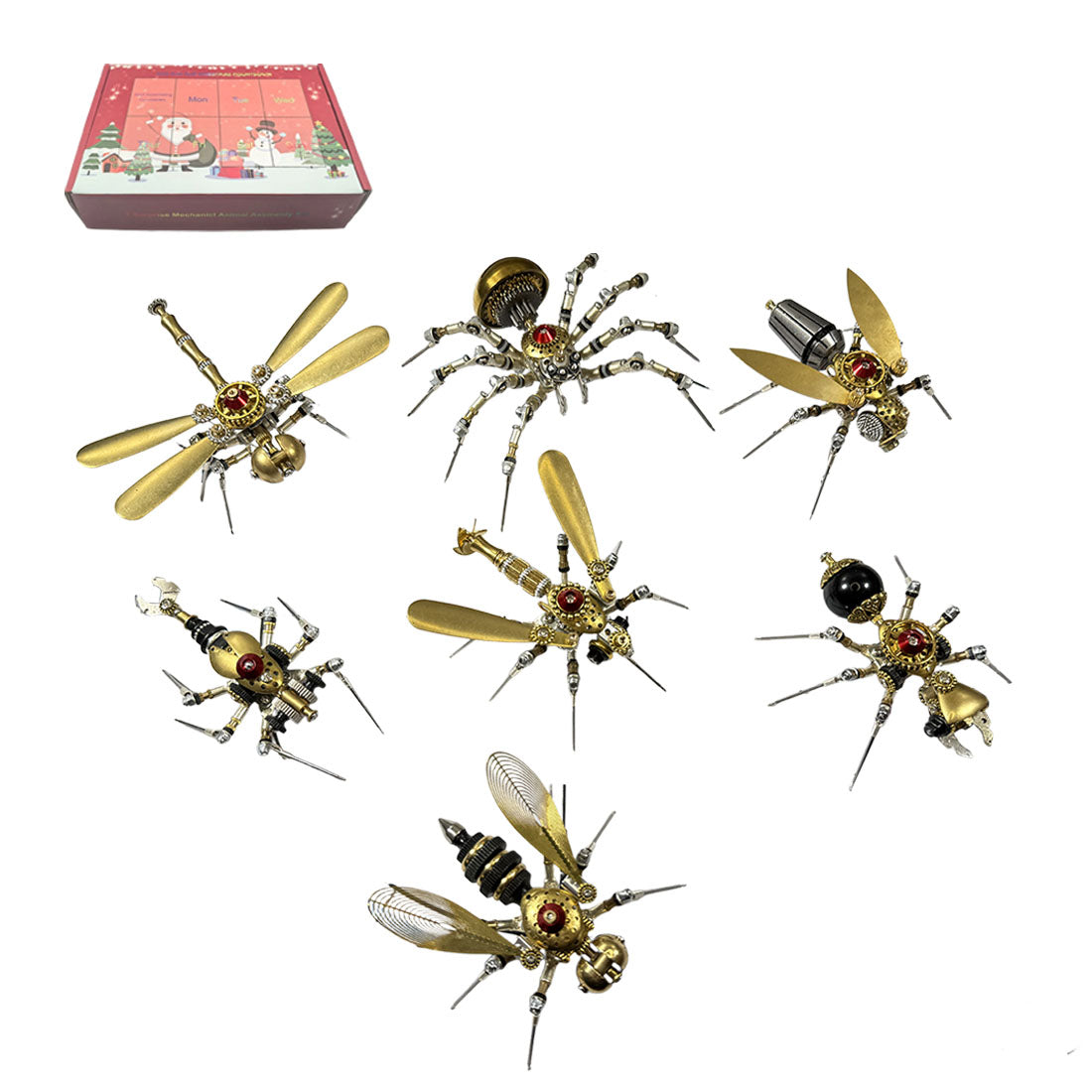 7-days-advent - 7 Days Advent Calendar 3D Metal Steampunk Insect Christmas G