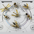 7 Days Advent Calendar 3D Metal Steampunk Insect Christmas Gift Set