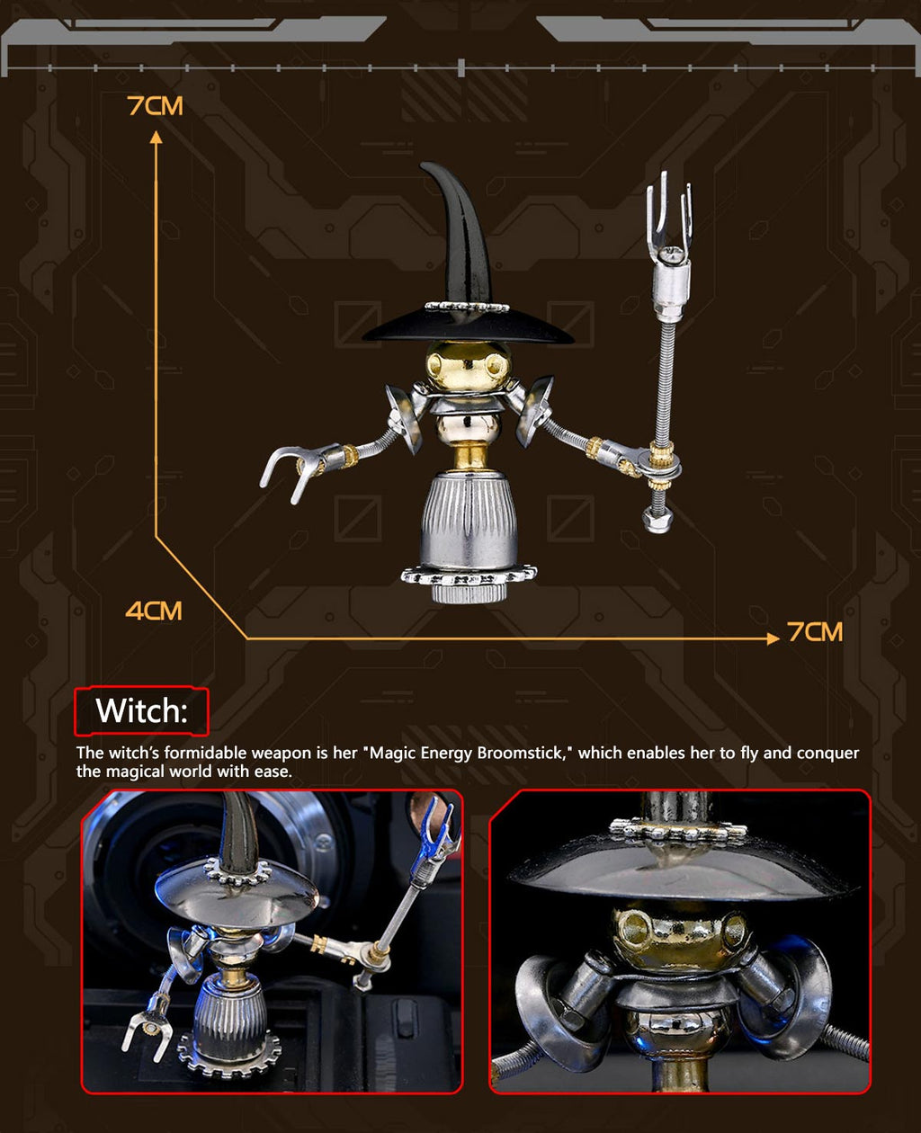 7pcs/set Christmas Advent Calendar 3D Metal Miniature Figure Model Building Kits Jester Dwarf Snowman Witch Prince Scout