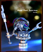 7pcs/set Christmas Advent Calendar 3D Metal Miniature Figure Model Building Kits Jester Dwarf Snowman Witch Prince Scout