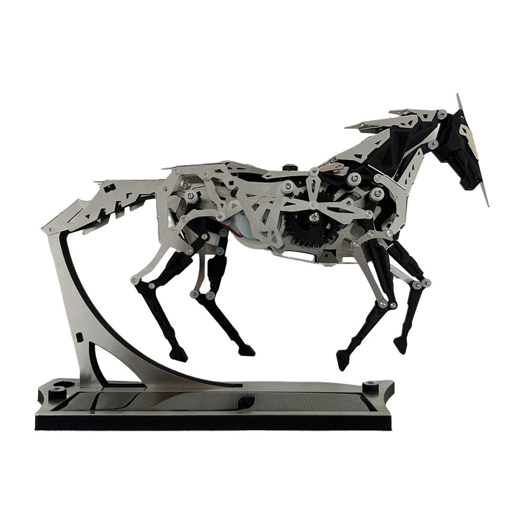 Mini Kinetic Running Black Horse Mechanical 3D Metal Puzzle Model kits 165PCS